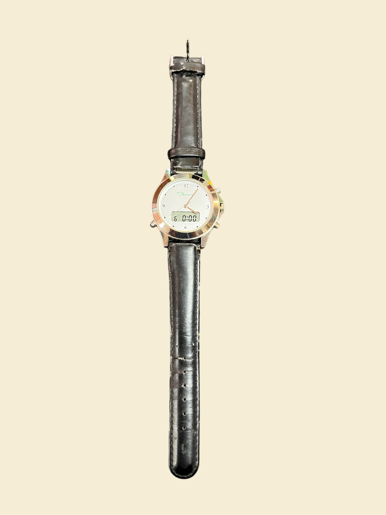   Pharmadies Analog-Digital Armbanduhr Quarz Lederarmband