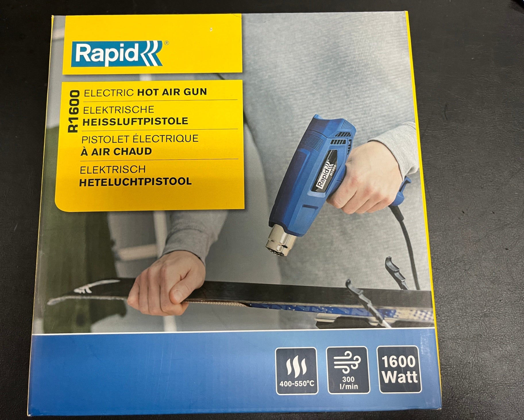 NEU Rapid R1600 Heißluftpistole 1600W Heißluftgebläse mit Anleitung OVP