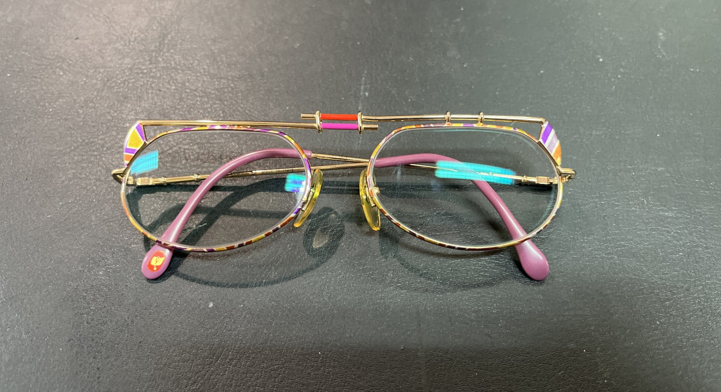 Casanova Vintage Brille Made in Italy Metallfassung Bunt Designerbrille