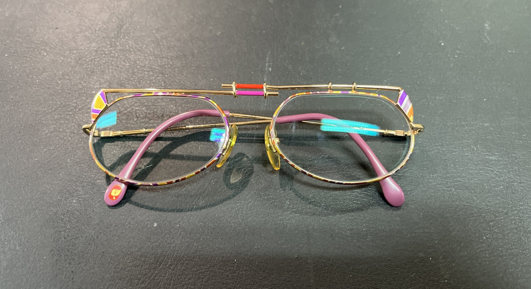 Casanova Vintage Brille Made in Italy Metallfassung Bunt Designerbrille