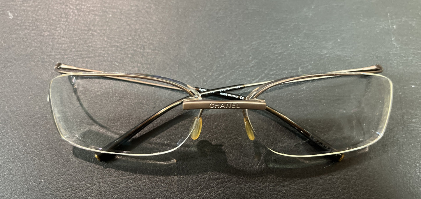 Chanel 2033 Damen Brille Made in Italy Metallfassung Vintage