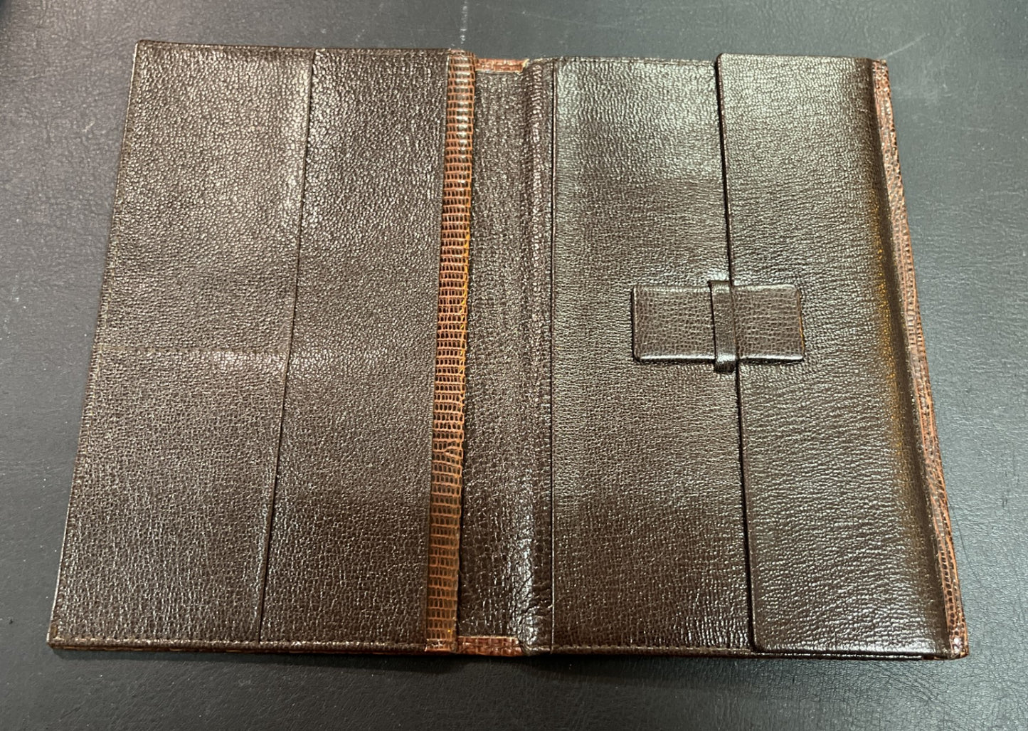 Ausweismappe Lederoptik Braun Dokumentenmappe Vintage