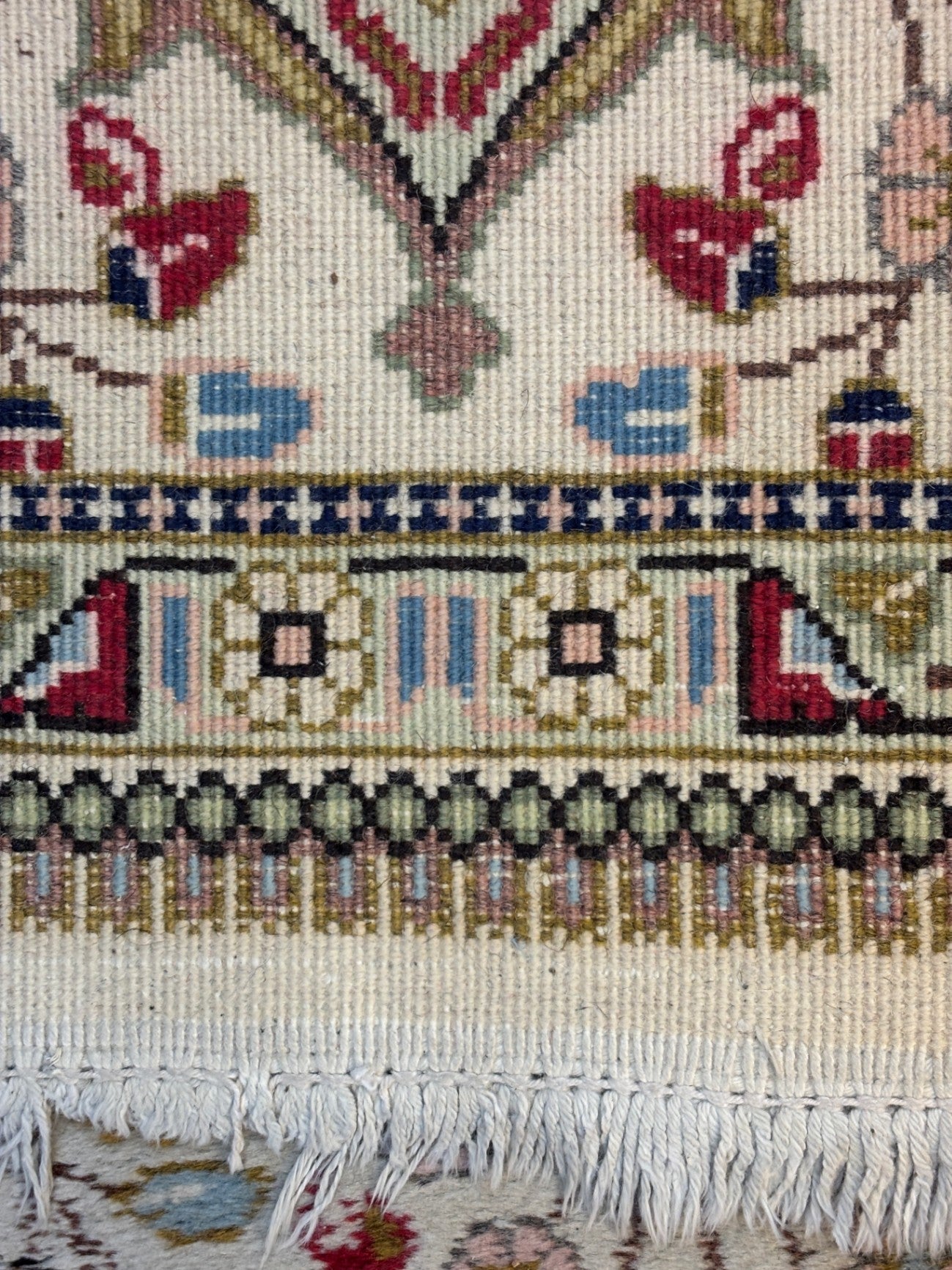 Handgeknüpfter Orientteppich Läufer 460 x 70 cm florales Muster