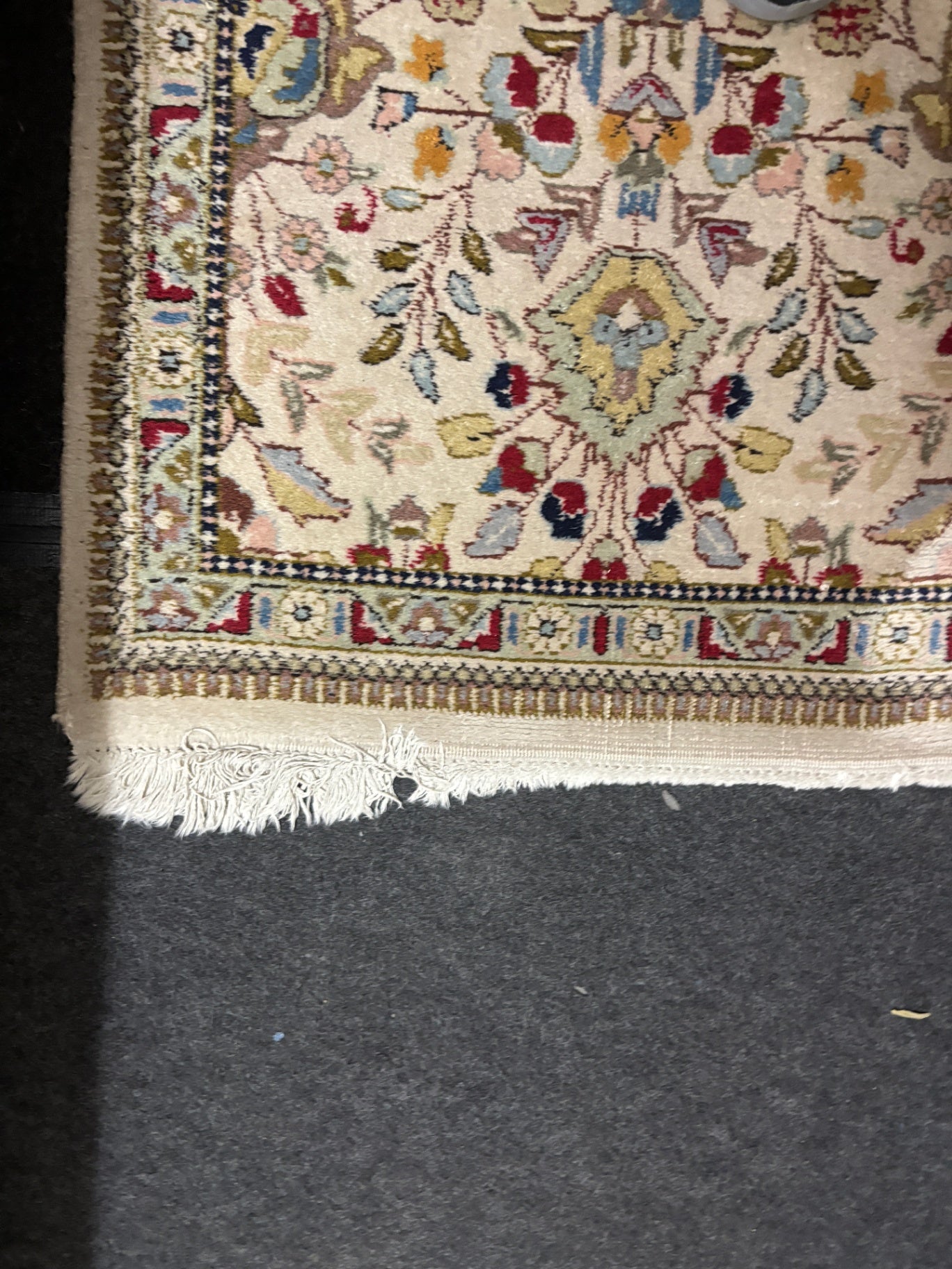Handgeknüpfter Orientteppich Läufer 460 x 70 cm florales Muster