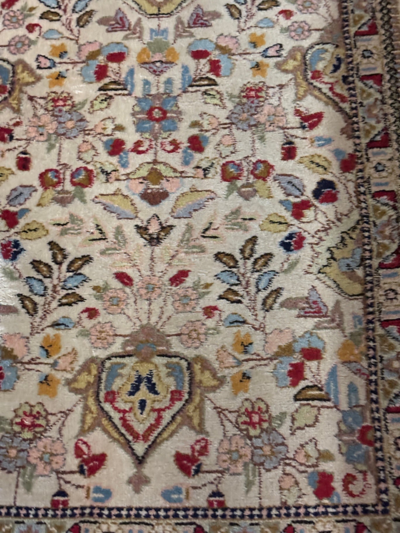Handgeknüpfter Orientteppich Läufer 460 x 70 cm florales Muster
