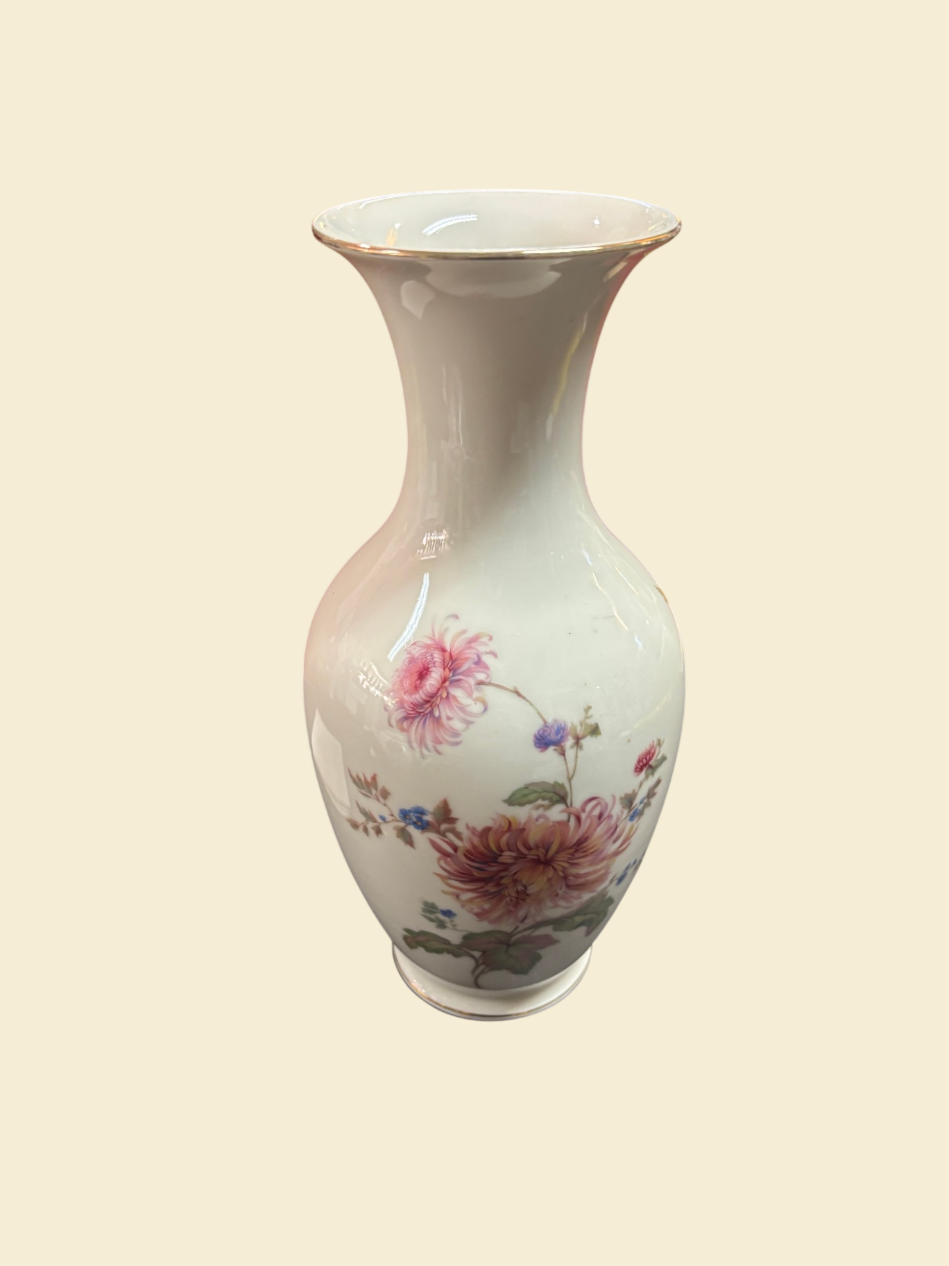Porzellanvase C.T. Altwasser Hutschenreuther Hohenberg 28 cm Blumenmotiv