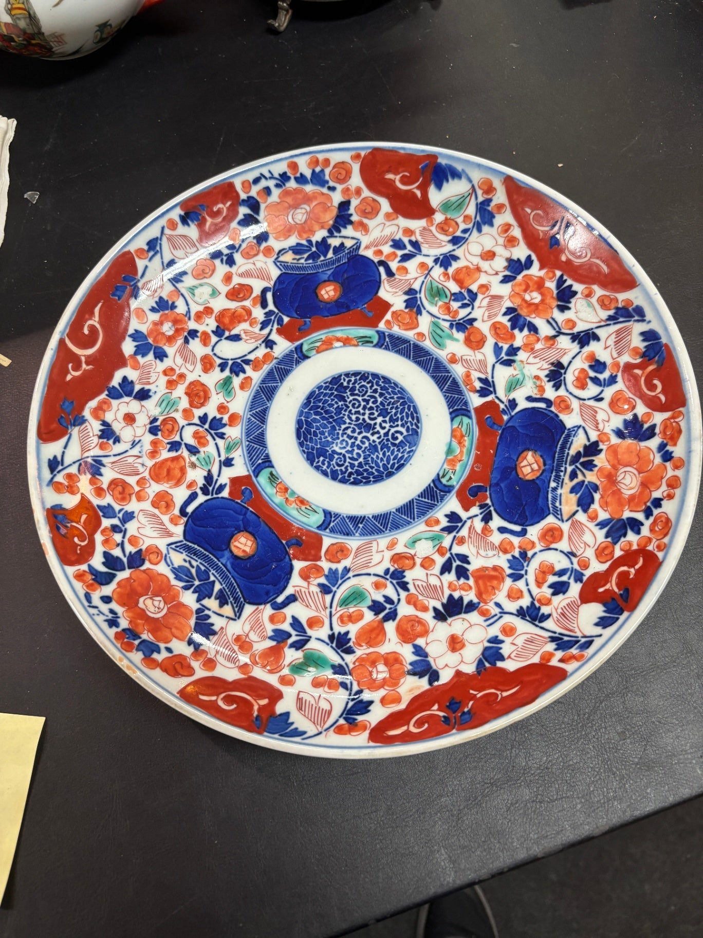 Imari Stil Porzellanteller Ø 30 cm Rot Blau Dekoteller China