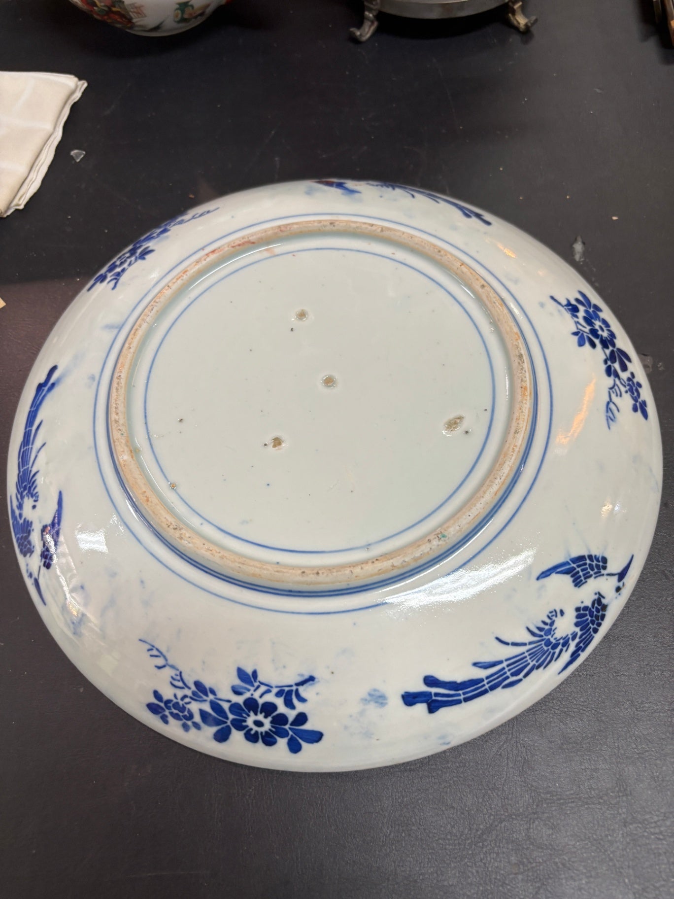 Imari Stil Porzellanteller Ø 30 cm Rot Blau Dekoteller China