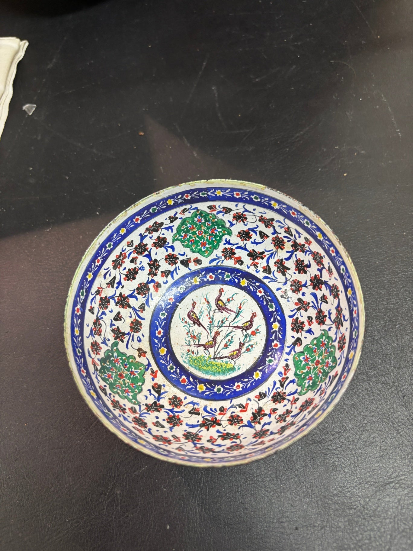 Persische Metallschale Ø 11 cm Made in Iran Handbemalt Dekorschale