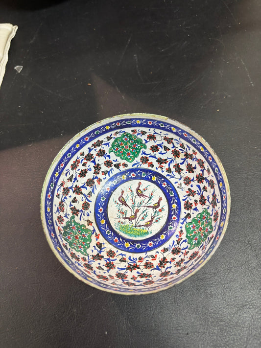 Persische Metallschale Ø 11 cm Made in Iran Handbemalt Dekorschale