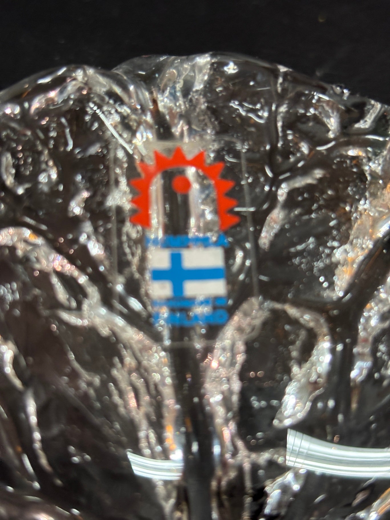 Große Glasschale Ø 30 cm Made in Finland Klarglas Bernstein