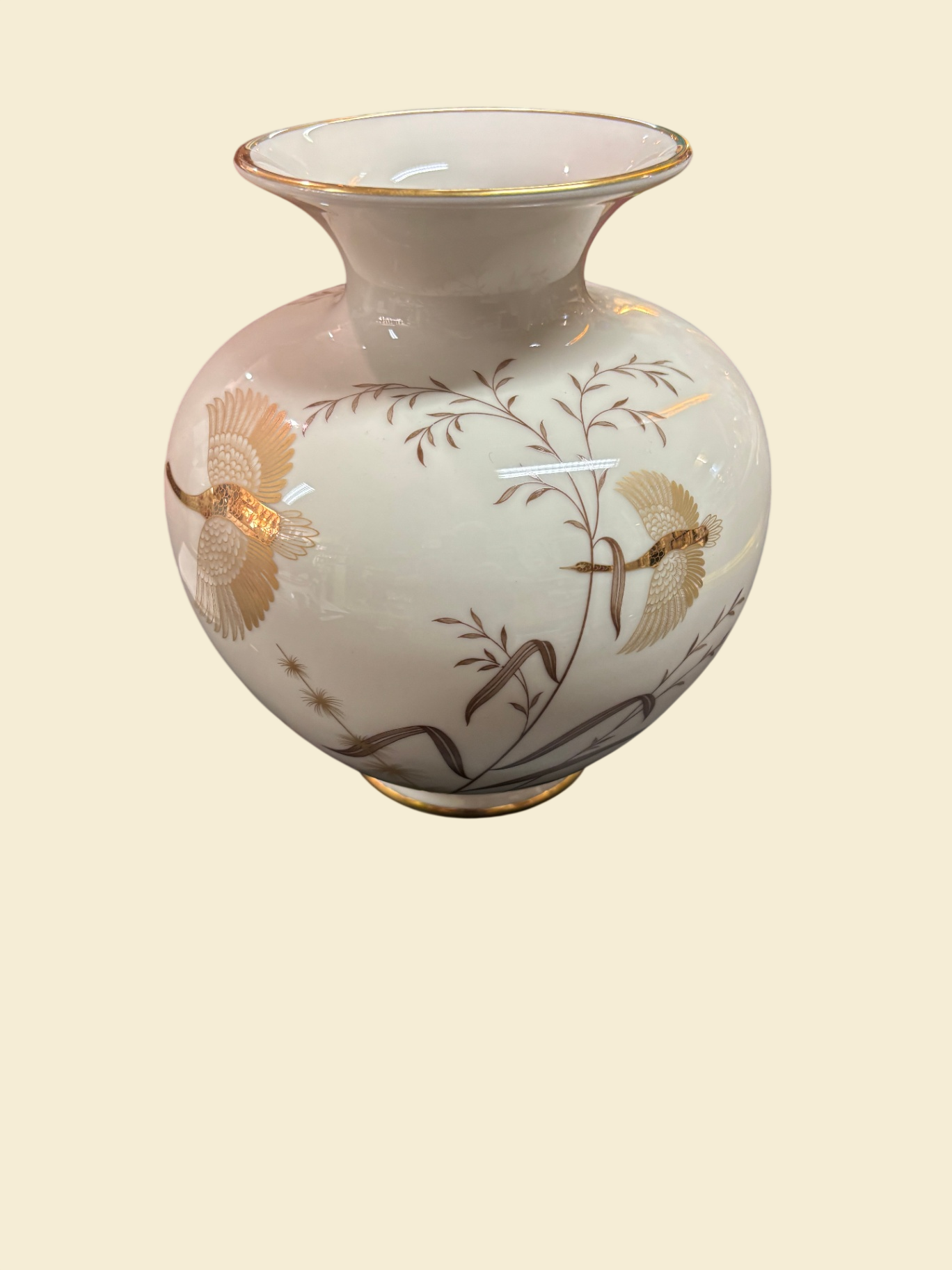 Porzellanvase Hutschenreuther Selb Japan-Dekor Golddekor 24 cm