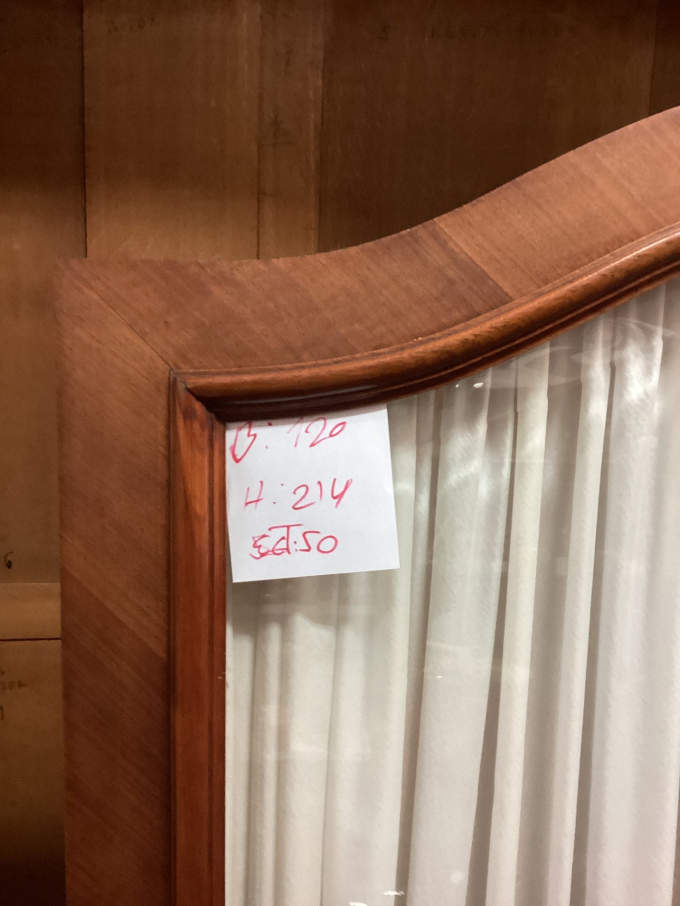 Antiker Kleiderschrank mit Glastüre und Schublade Massivholz