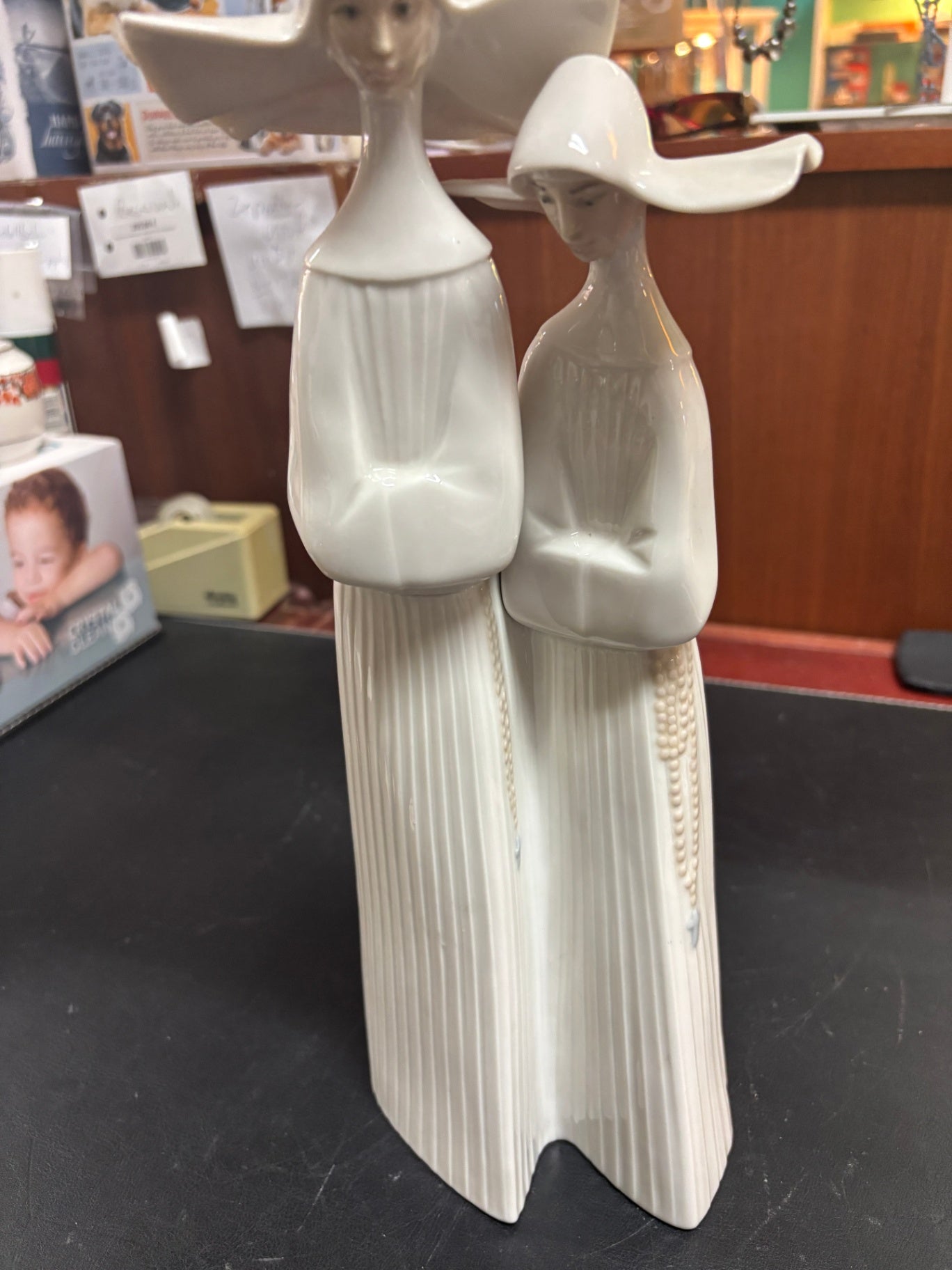 Lladró Porzellanfigur 4611 zwei Damen weiß Original Spanien DAISA 35 cm