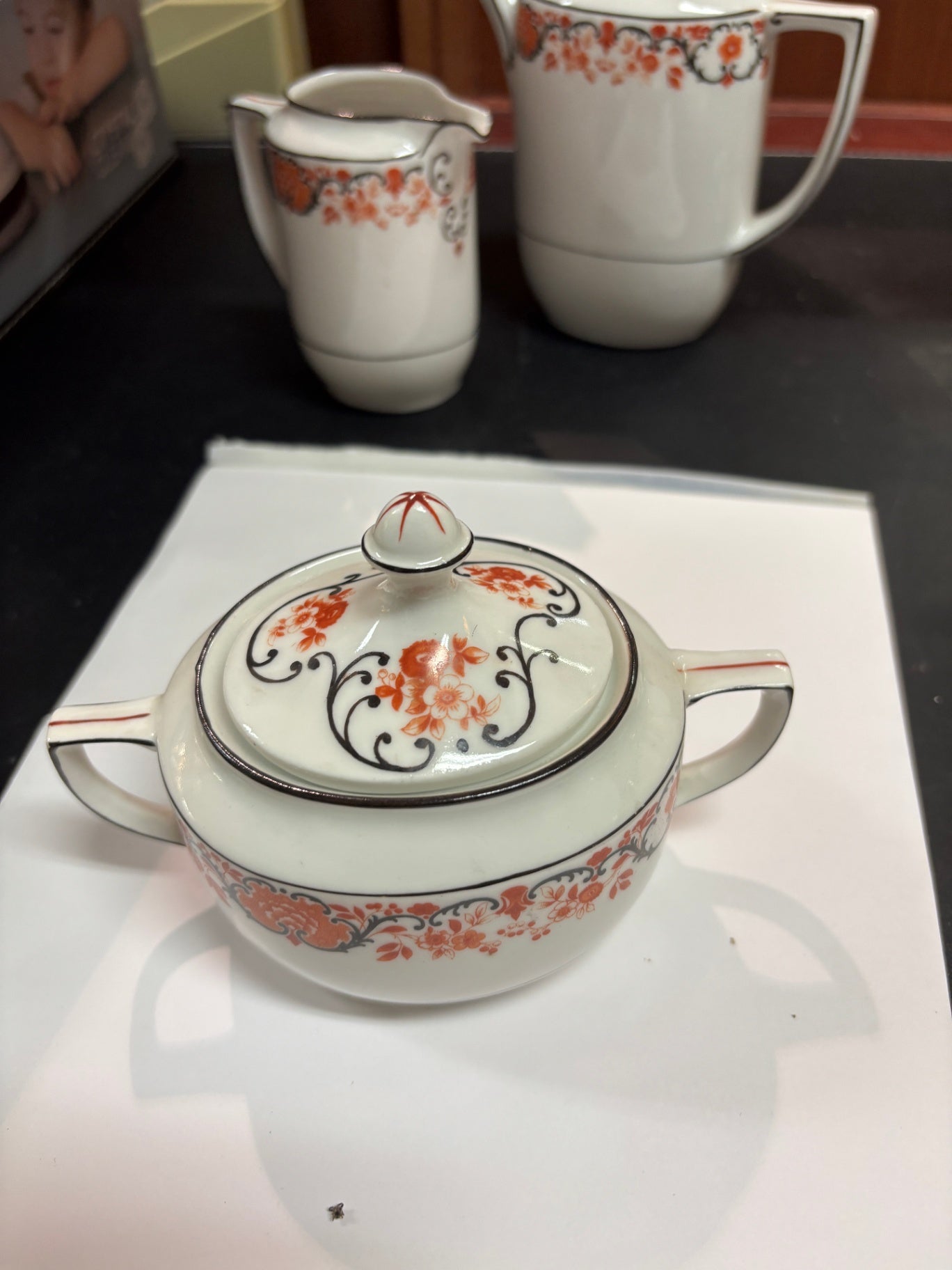 Mahes & Ebel Mährendorf Déjeuner Mokka Service 5-teilig Porzellan 1882