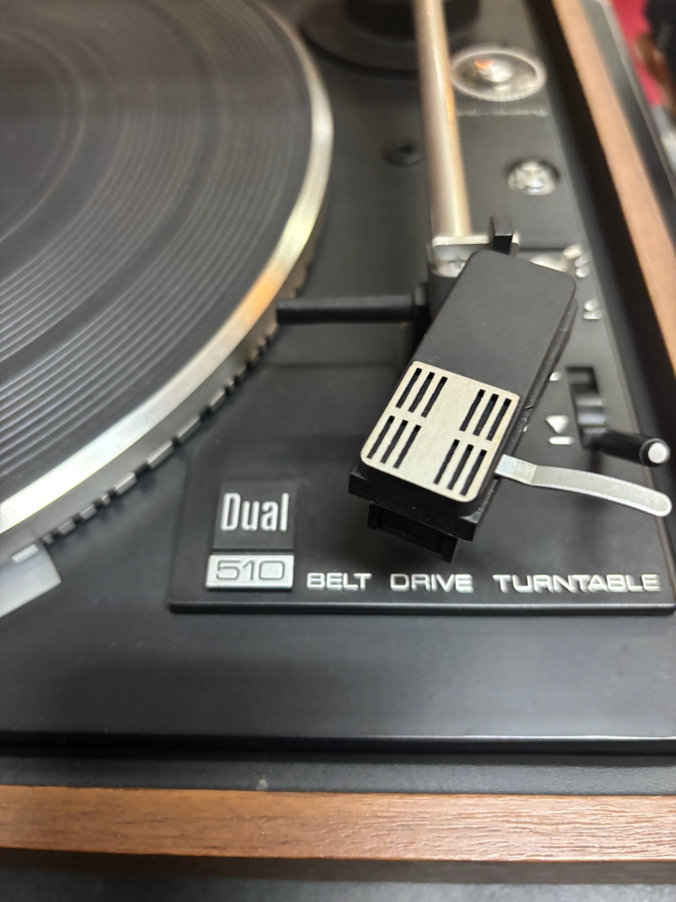 Dual 510 Plattenspieler Belt Drive Riemenantrieb geprüft funktionstüchtig/Haube mit Kratzer