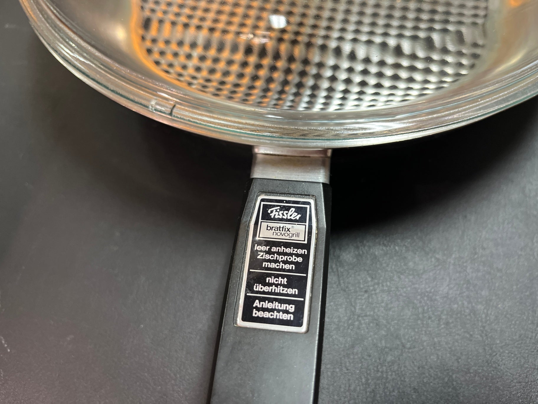 Fissler bratfix novogrill Pfanne ca. 30 cm Glasdeckel Thermicboden