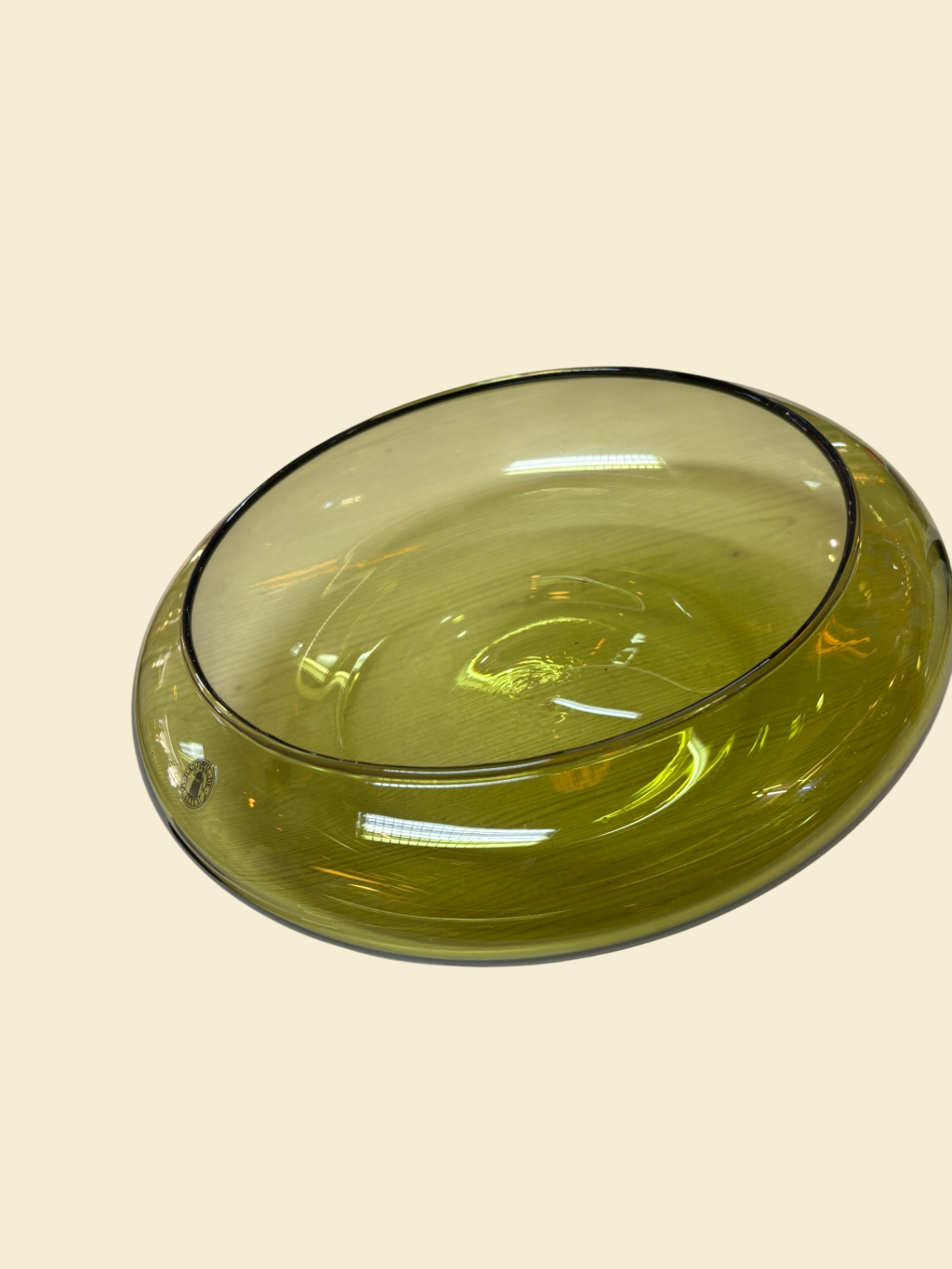 Orrefors Sweden Glasschale grün ca 30 cm