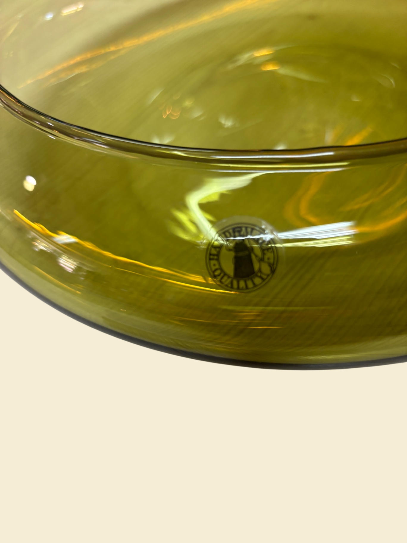 Orrefors Sweden Glasschale grün ca 30 cm