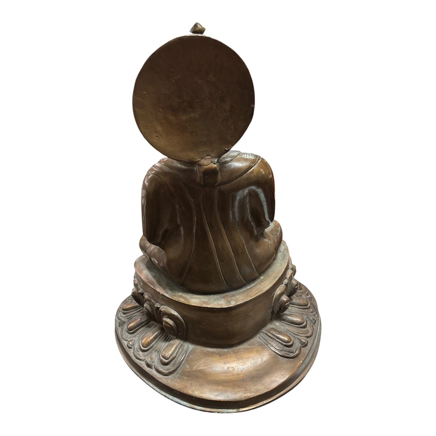 Buddha Figur – Vollmetall – 9 kg – bronzefarben – Metallguss