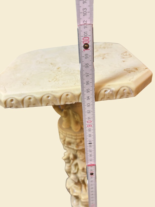 Dekorativer Hocker Elefanten Figuren Sockel  Speckstein 100 cm