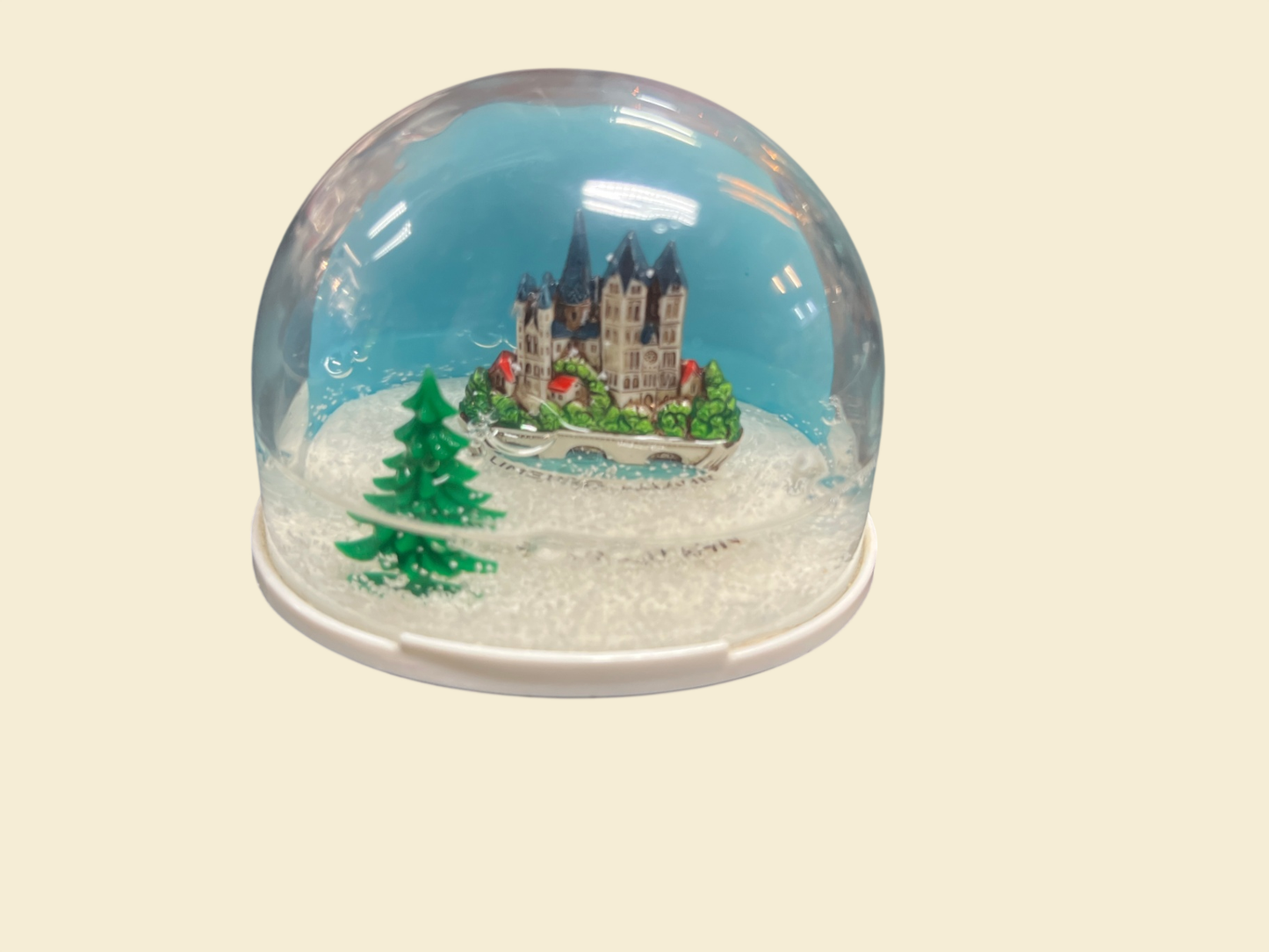 2 Schneekugeln Rüdesheim Niederwald Souvenir Kunststoff klein