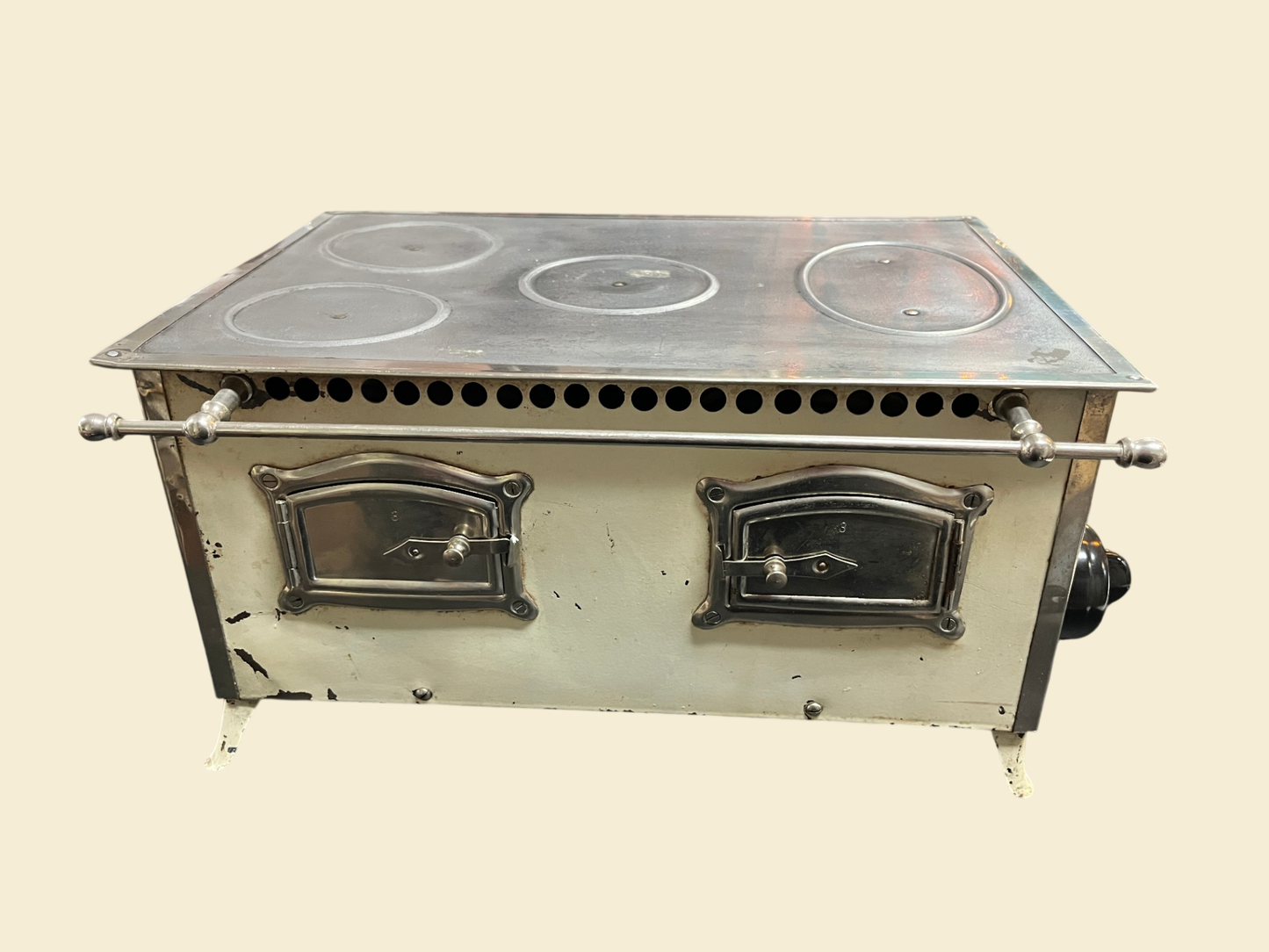 Omega Nr 136 elektrischer Kinderherd Puppenherd Metall Deko