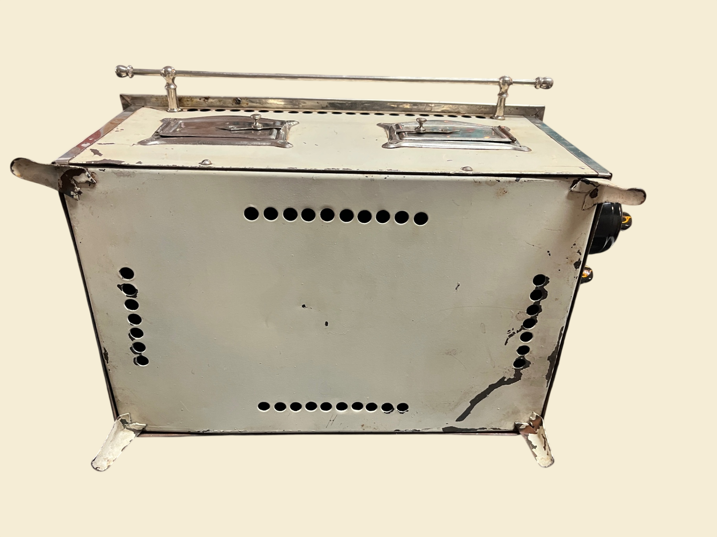 Omega Nr 136 elektrischer Kinderherd Puppenherd Metall Deko