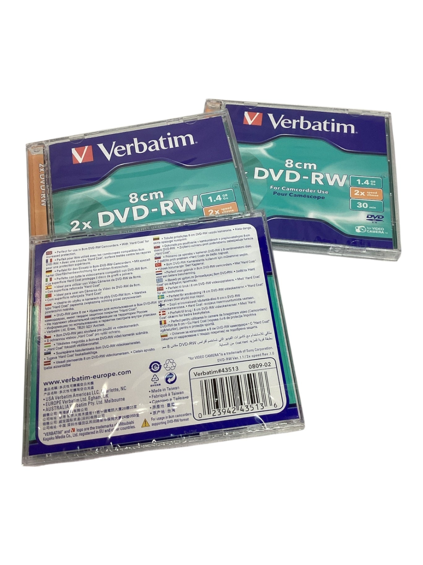 3x Verbatim 8 cm DVD-RW 1,4 GB 30 Min. 2x Speed neu OVP