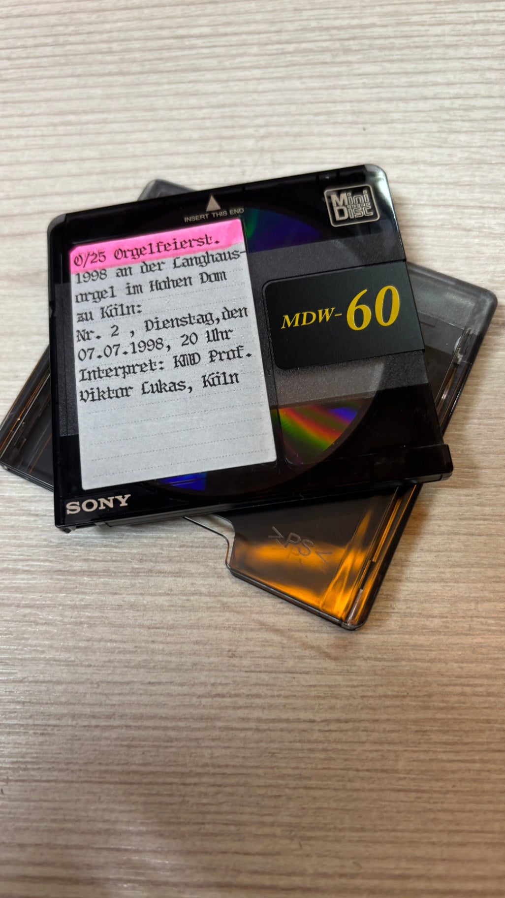 21 Sony MiniDisc MDW-60 60 Min. mit Hüllen und Aufbewahrungsbox