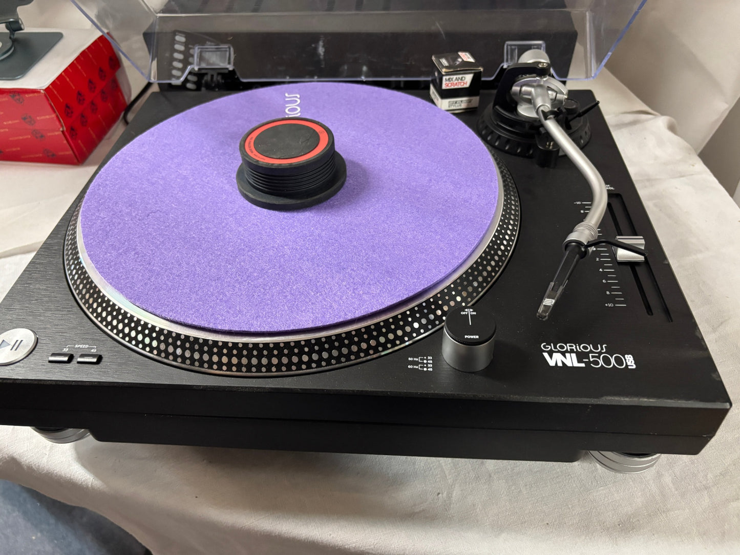 Glorious VNL-500 USB Plattenspieler Direktantrieb + neue Ersatznadel