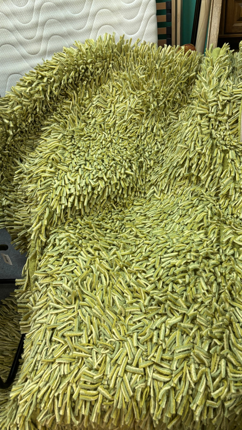 JAB Anstoetz Hochflor-Teppich ca. 200 × 200 cm Grün-Creme