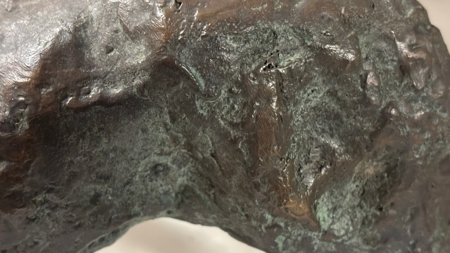 Friedrich Haufe Pferdeskulptur Bronze 1984 signiert 11 kg