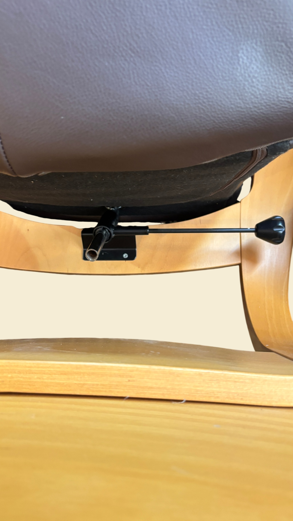 himolla Relaxsessel Echtleder braun drehbar Holzfuß verstellbar 105 cm