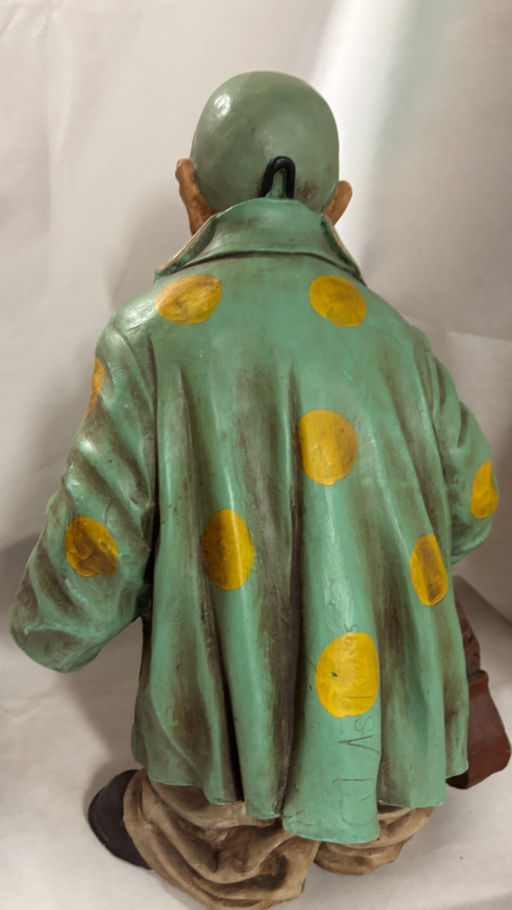 Jun Asilo Clownfigur signiert 52 cm handbemaltes Polyresin