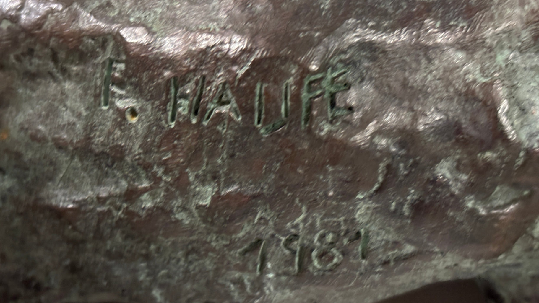 Friedrich Haufe Pferdeskulptur Bronze 1984 signiert 11 kg