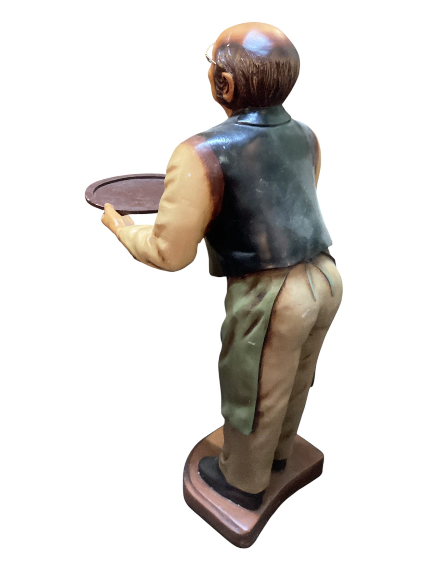 Dekorative Kellnerfigur mit Tablett 95 cm