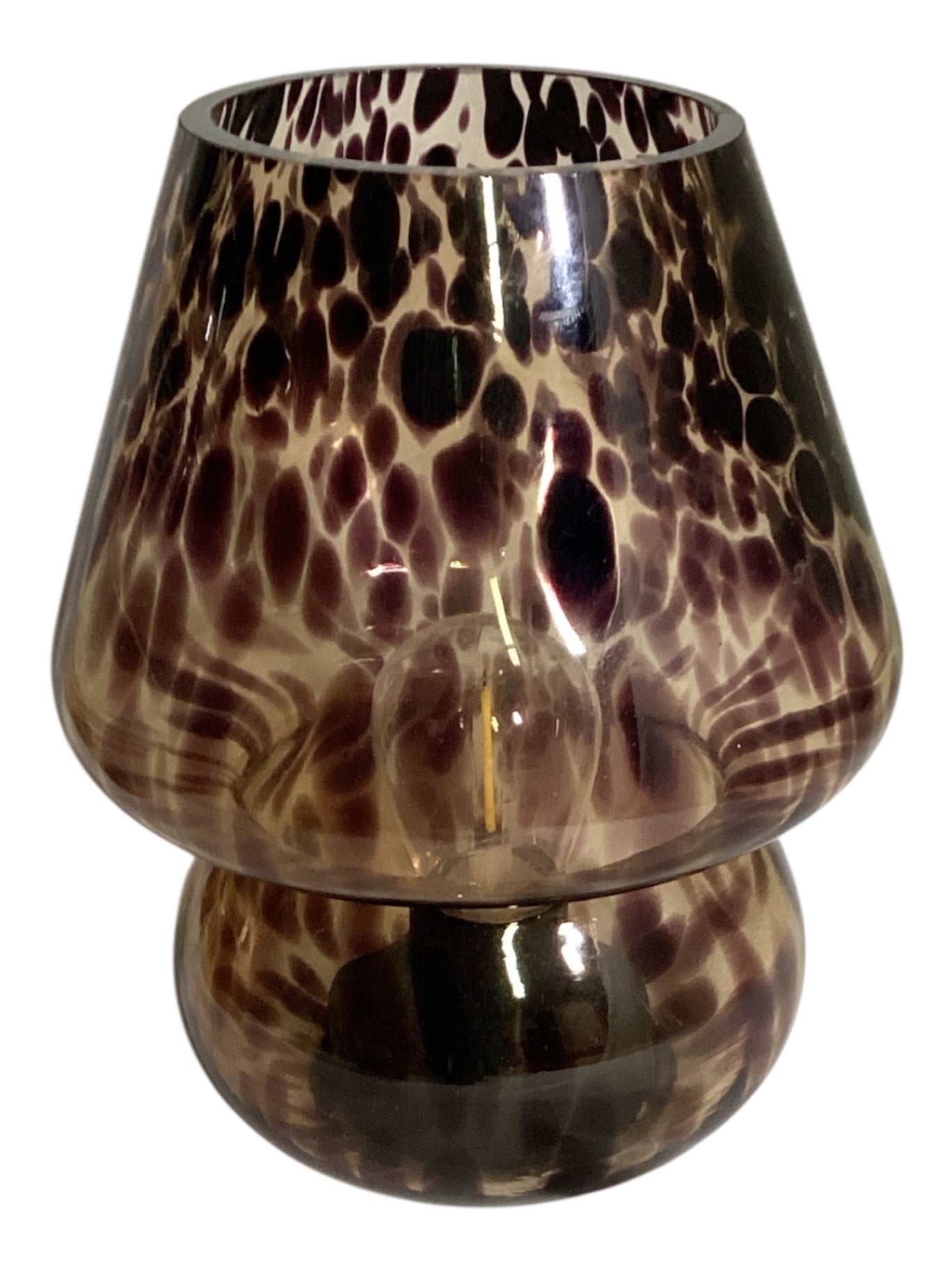 Kabellose LED-Tischleuchte Glas Animal-Optik 19 cm