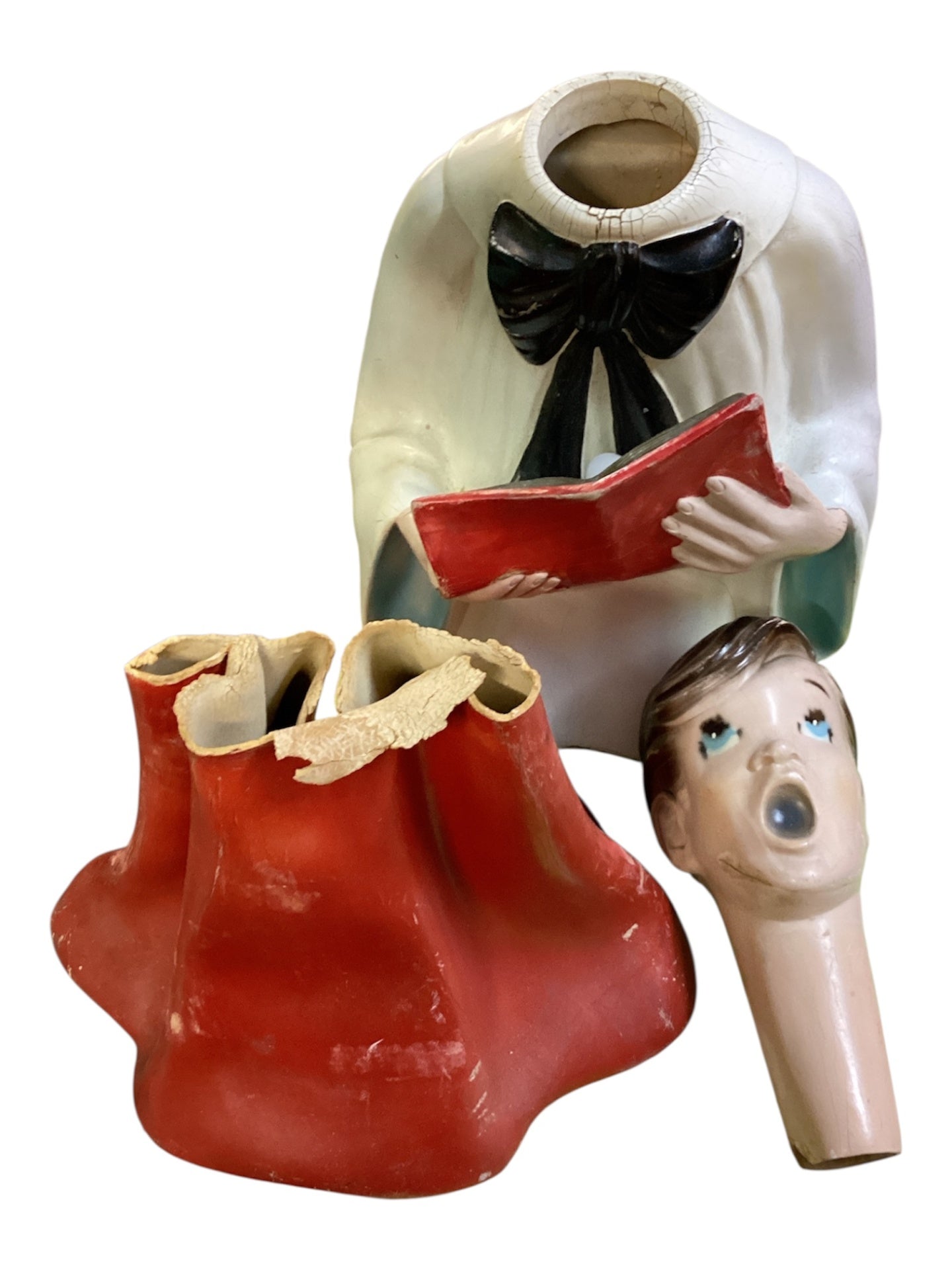 Große Chorsänger Figur mit Lampe 65 cm