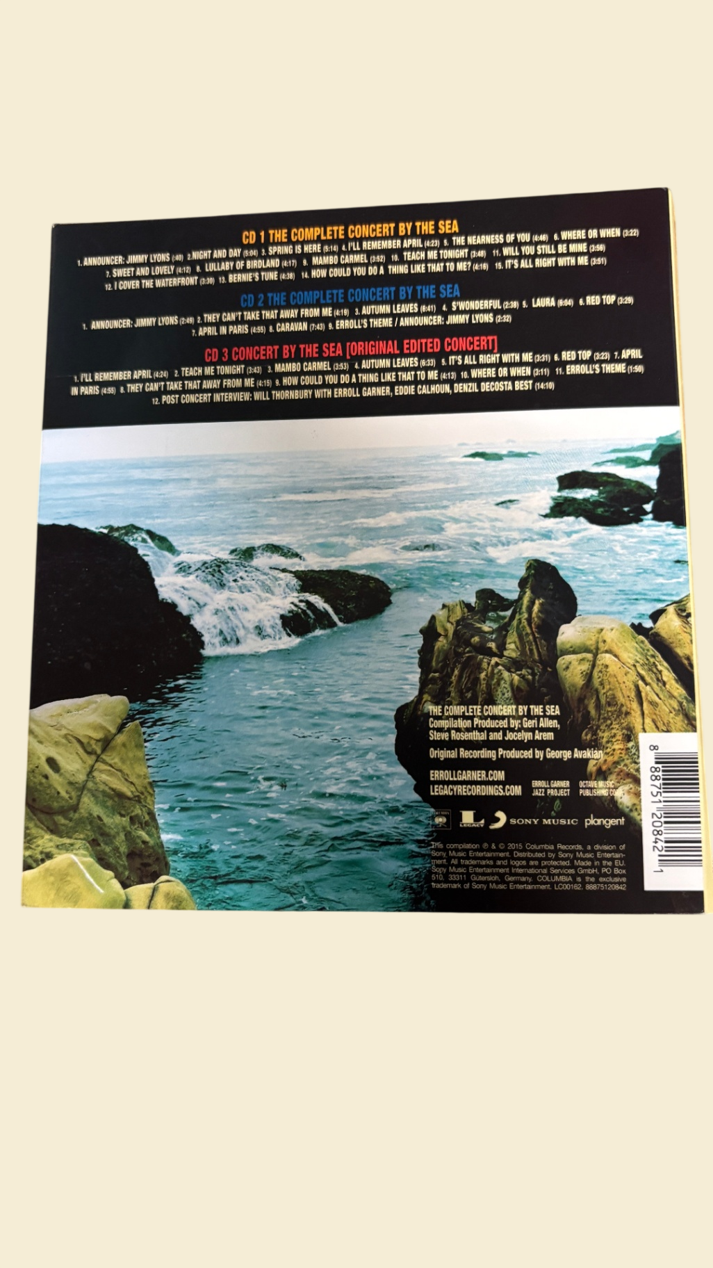 Erroll Garner – The Complete Concert by the Sea – 3 CD Box – Jazz – 2015