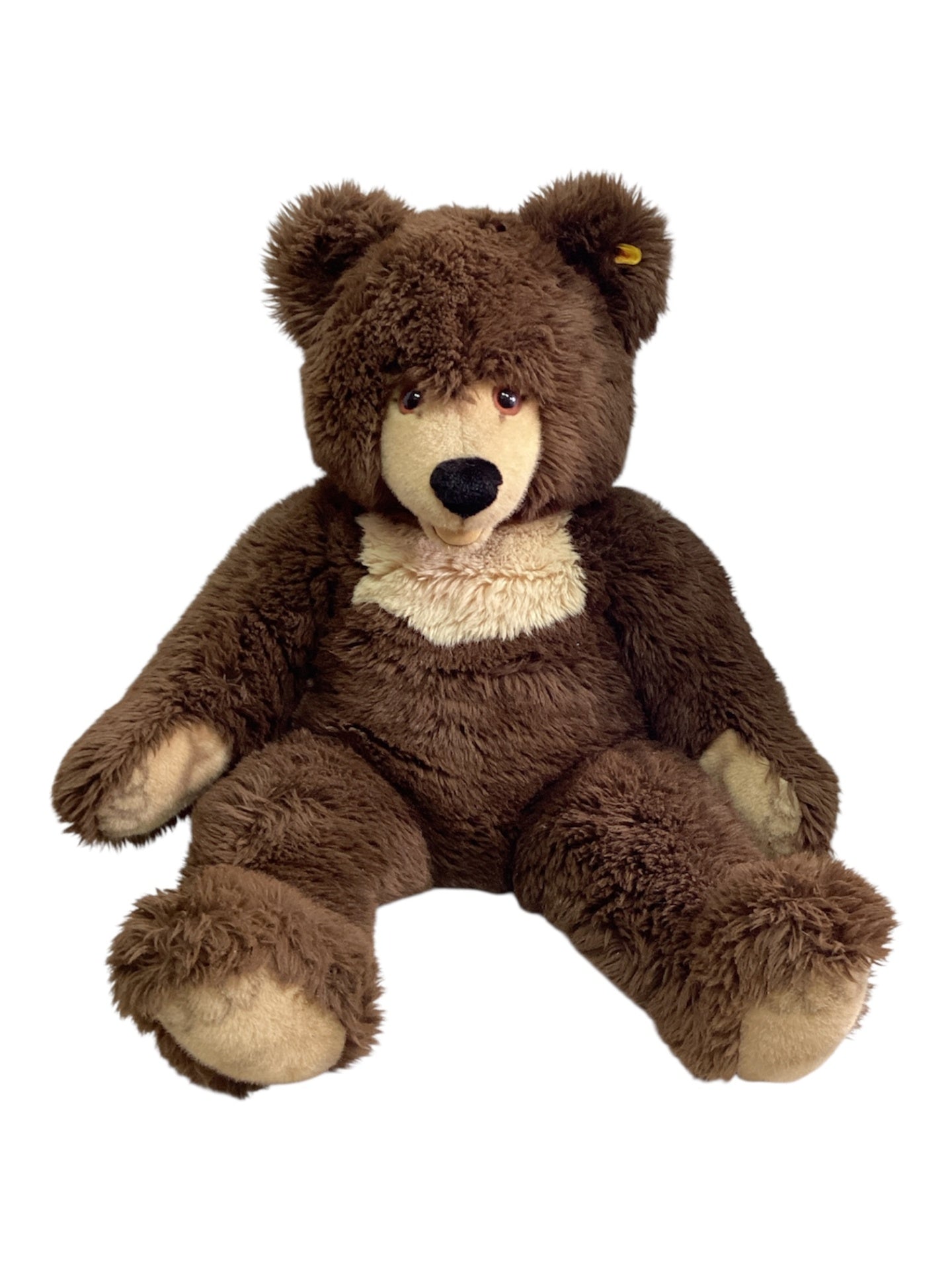 Steiff großer brauner Teddybär ca. 53 cm mit Knopf und Fahne