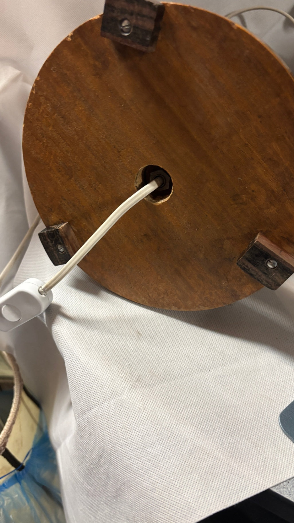 Vintage Tischlampenfuß Holz 43 cm