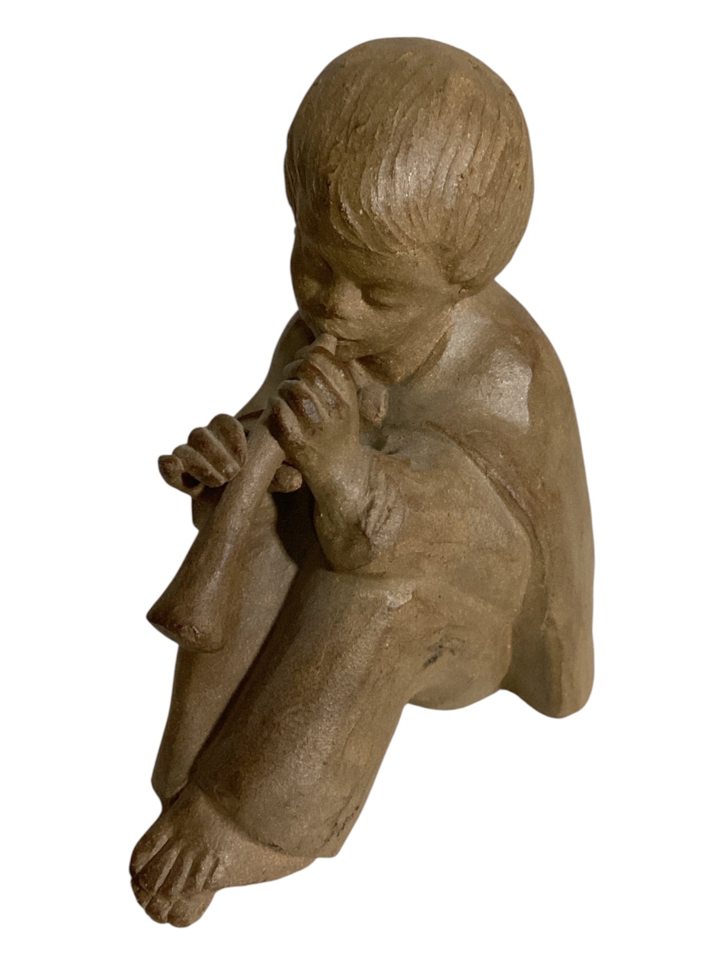 Helmut Bourger (1929–1989) Figur Junge mit Blasinstrument