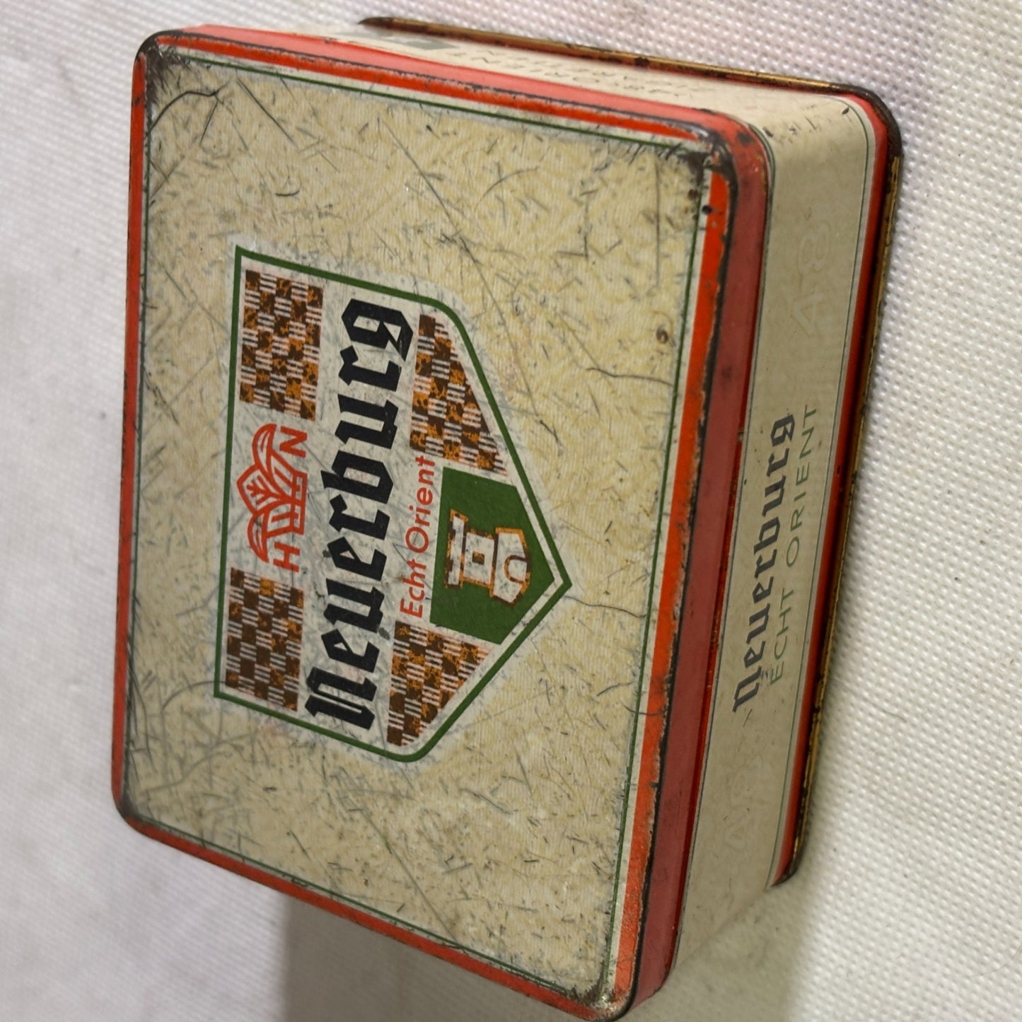 Neuerburg Echt Orient Vintage Tabak-/Zigarettendose Blech