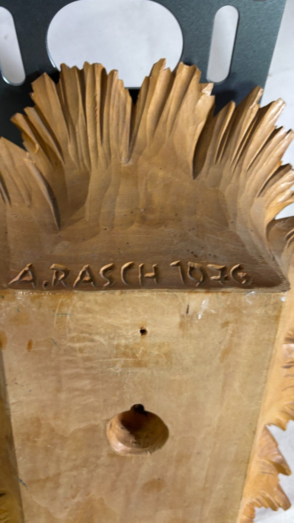 A. Rasch 1976 Holzschnitzerei Jesuskind Wandrelief ca. 31 cm