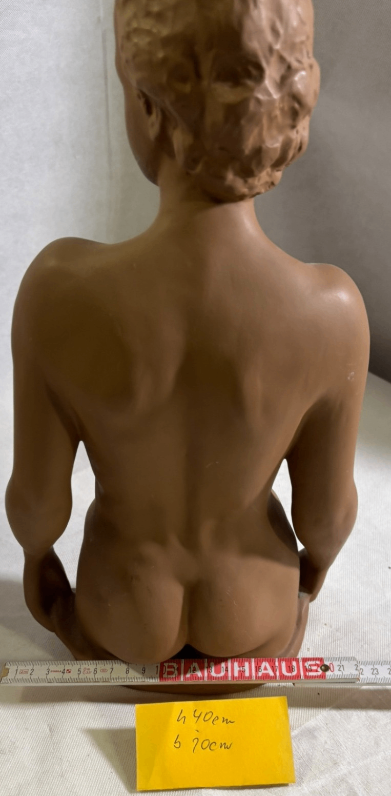 Weiblicher Akt Torso Terrakotta Büste ca. 40 cm – Nr. 3709
