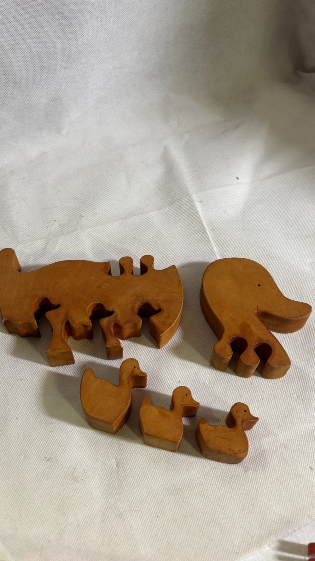 Holzpuzzle Entenfamilie Mutterente mit 3 Küken