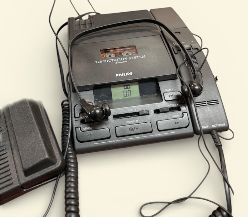 Philips LFH 725 Diktiergerät Mini-Kassette Fußschalter Kopfhörer getestet