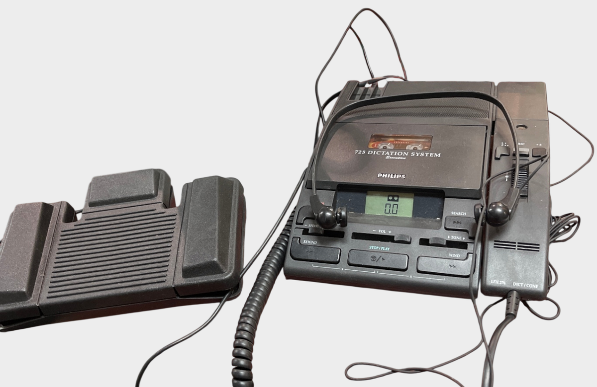 Philips LFH 725 Diktiergerät Mini-Kassette Fußschalter Kopfhörer getestet