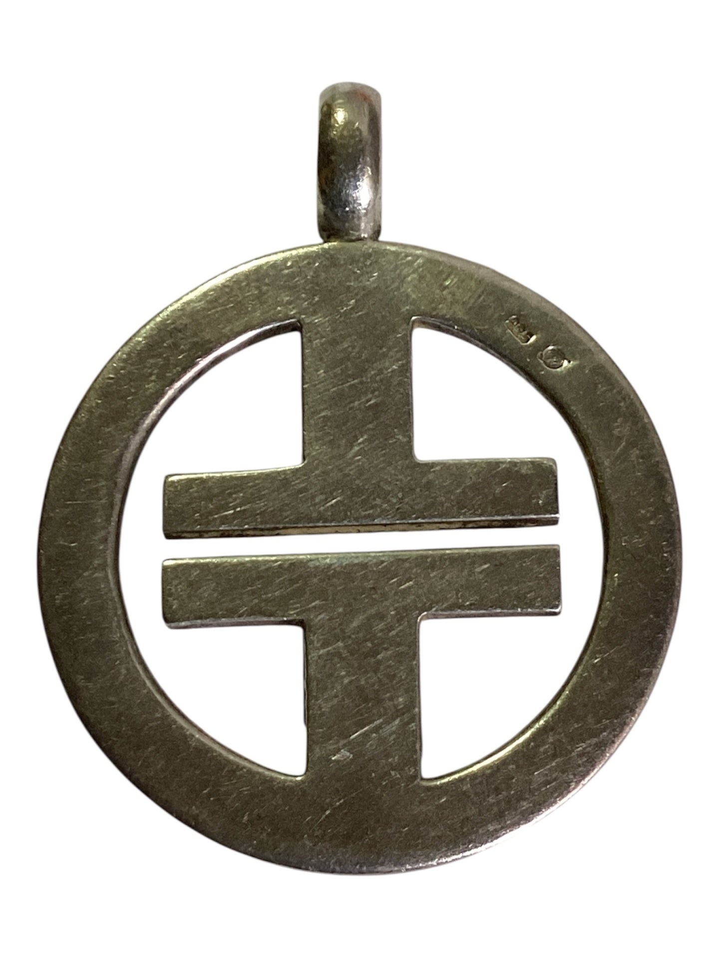 925 Silber Anhänger – geometrisches Symbol – Vintage